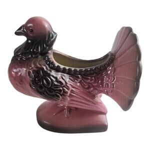 Vintage 50's Hull Pottery USA Pink Turkey Planter